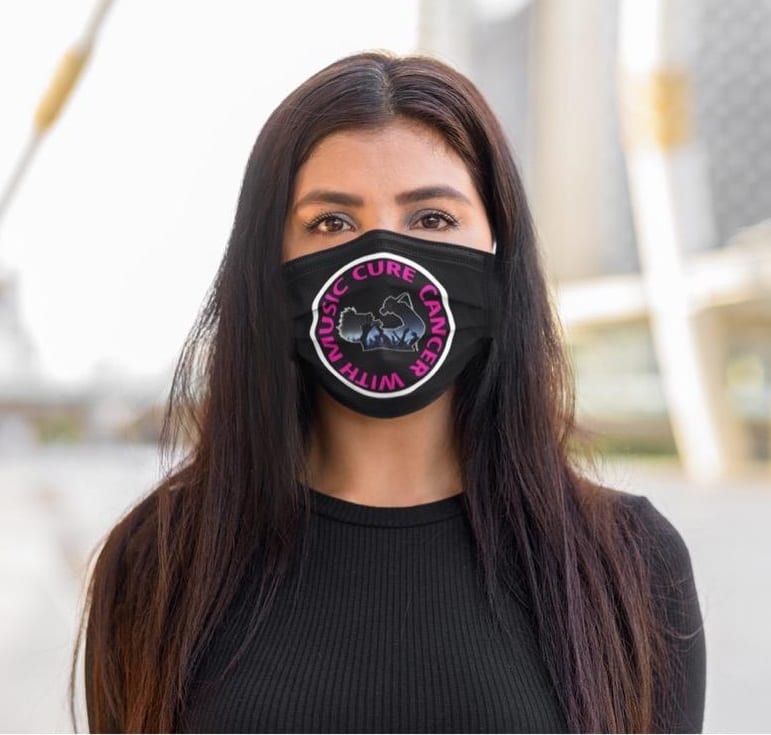 Cure Cancer With Music Face Mask Apparel
