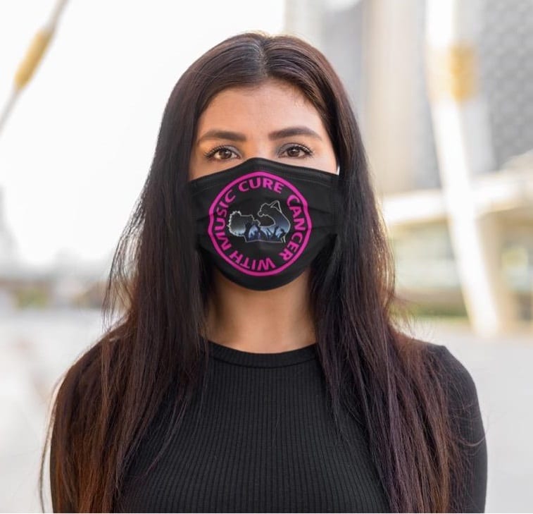 Cure Cancer With Music Face Mask Cover Apparel