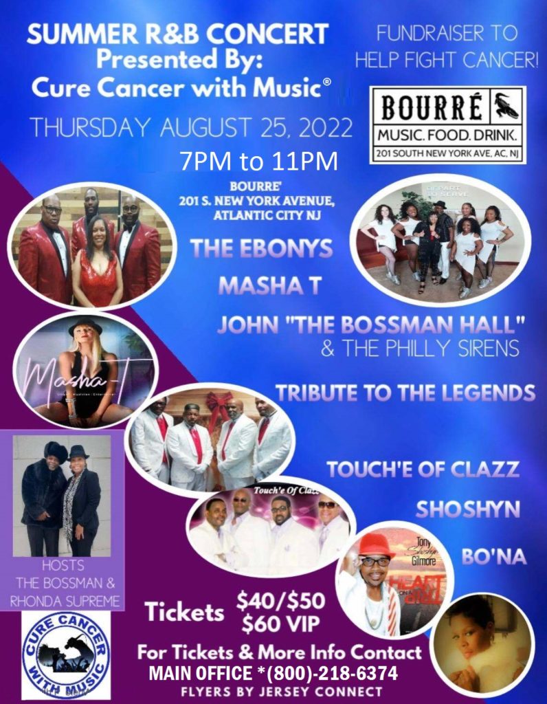 R & B Live Entertainment Concert Fundraiser - Aug. 25th - Cure Cancer With Music